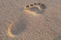 Footprint in the sand