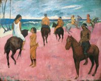 Paul Gauguin Reiter am Strand