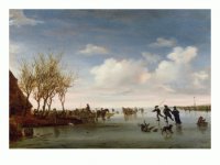 Salomon van Ruisdael Landscape with skaters