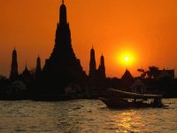 Wat ArunTemple and Chao Phraya river Bangkok