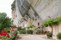 Les Eyzies Rockhouses near Lascaux France
