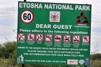 Warnings Etosha National Park Namibia