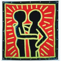 Painting Keith Haring Two People