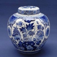 Delfts Blue Jar with Lid made by Royal Delft