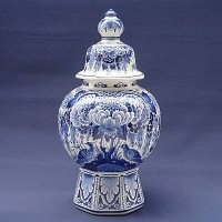 Delfts Blue Vase with Lid made by Royal Delft