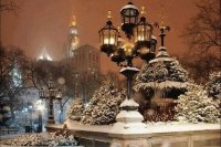 New York Christmas in the snow