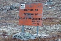 Warningsign for Ice Bears Artic Circle