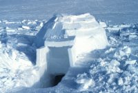 Inuit Igloo above the Artic Circle