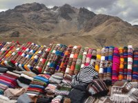 Selling Handwork in the Mountains Peru