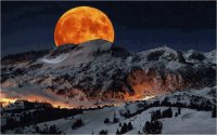 Moon above the Sierra Nevada