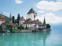 Lake Thun Oberhofen Switzerland