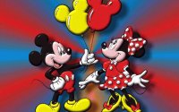 Minnie and Mickey Mouse