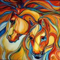 Horses abstract