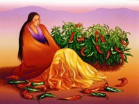 Chimayo Chilis by R.C. Gorman Navajo artist