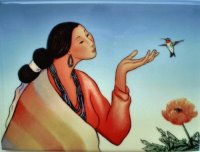 Painting by R.C. Gorman Navajo artist