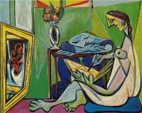 Painting in the Museum by Pablo Picasso