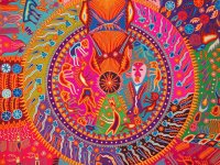 Huichol Indian art by Sanchez Yarn Mexico