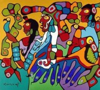 Native Canadian art by Norval Morrisseau