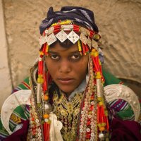 Lybian woman in traditional clothes