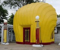 Historical Shell gas station Raleigh USA