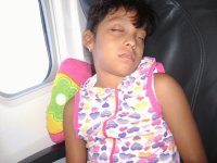 dormida en el avion