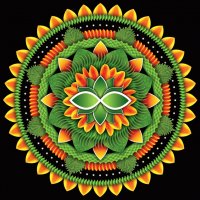 Green and Orange Mandala