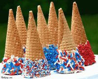 Patriotic Ice cream Cones for the 4th july USA