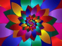 Kaleidoscope of bright colors