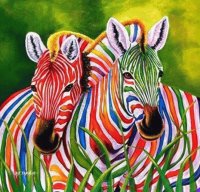 Colorful Zebras