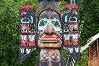 Part of a Totem Ketchikan Alaska