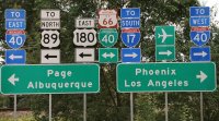 Street signs in Flagstaff Arizona