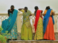 Colors in line Monsoon Palace Udaipur India