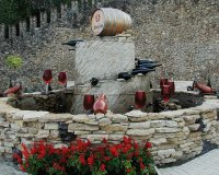 Red Wine fountain at Milestii Mici Moldavia