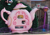 Teapot vending machine at Tokyo Disneyland