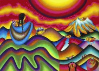 Overlooking the Andes by Roberto Mamani