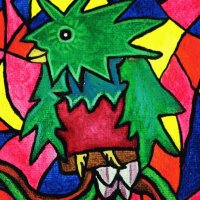Crazy Quetzal painting Guatemala