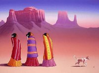 Walking in the desert by R. C. Gorman