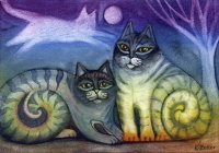 Pussicat moon by Karin Zeller