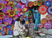 Woman selling their Baskets Axum Ethiopia