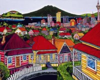 Auckland Harbour from Ponsoby by Fiona Whyte