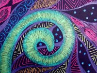 Koru Spiral plant art