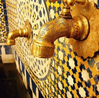Hand carved fixtures and Talavera tiles