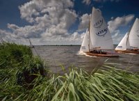 Sailing in the Dutch province Friesland