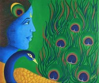 Woman with Peacock