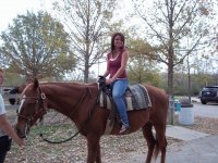 on the horse