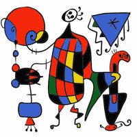 Geomatric painting by Joan MirĂ³