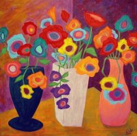 Folk art Flowers by J Blaker