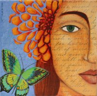 Butterfly Flower portret by Ton Adams