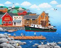 Fisherman village Nova Scotia Canada