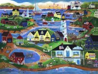 American Seaside village by Cheryl Bartley